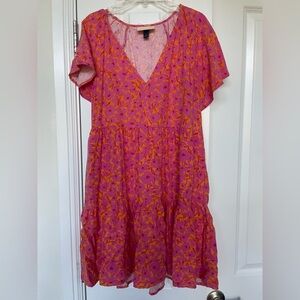 Universal Thread Floral Pink and Orange Dress
